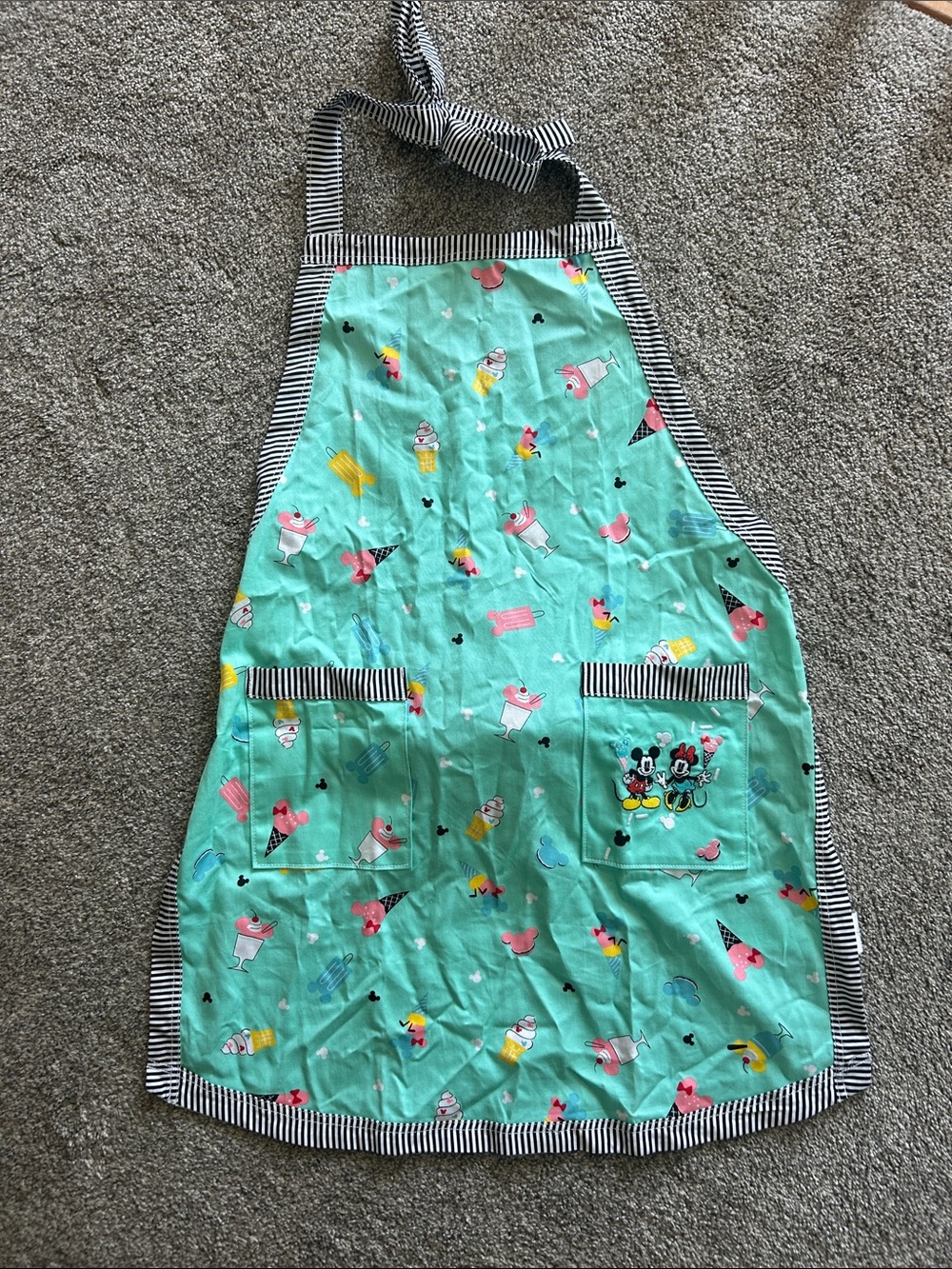 Disney Mint Apron with Minnie & Mickey Embroidery